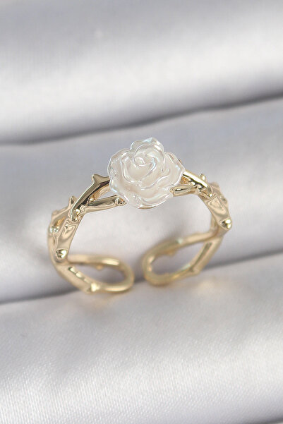 Mustran النحاس الذهب اللون الأبيض روز نموذج خاتم المرأة قابل للتعديل