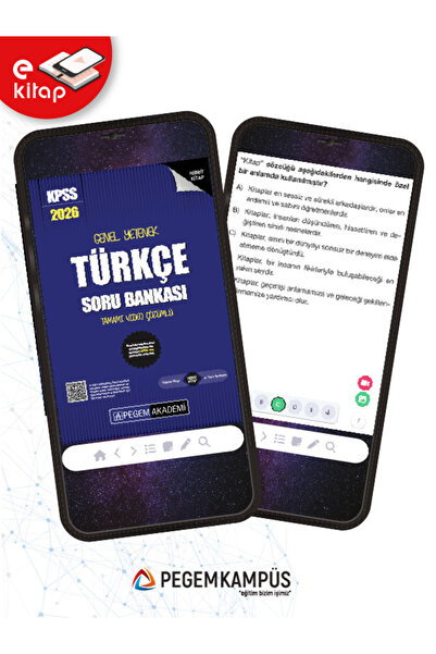 Pegem Akademi Yayıncılık 2026 KPSS Genel Yetenek Genel Kültür Türkçe Tamamı Video Çözümlü E-Soru Bankası