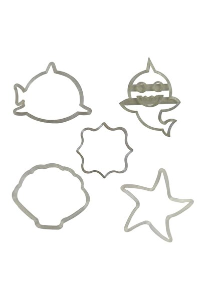 Generic Baby Shark Starfish Seashell Shark Head Shapes Fondant Cutters sea An...
