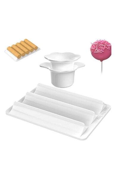 Generic SKEIDO Cake Pop Cutter and Pusher with Tray Circle Cake Pop Mold Set ...