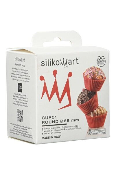 Generic Silikomart 25.420.01.0165 6 Round Cupcake Moulds, Silicone, Red, 6.8 ...