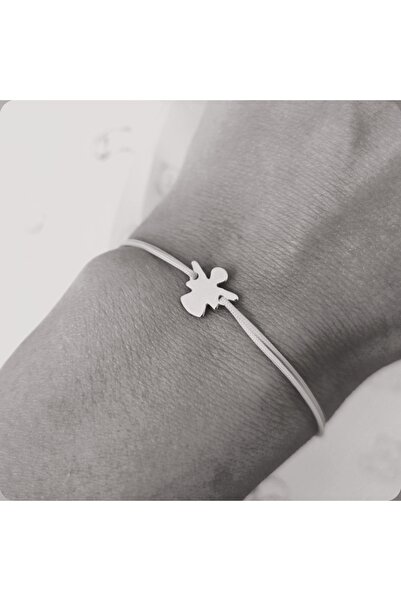 iNGRiKO Bratara bebe cu snur rosu si ingeras din argint 925 rodiat