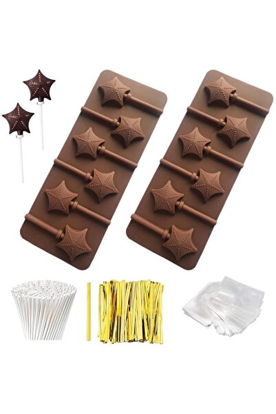 Generic 2Pcs Silicone Lollipop Molds, Candy Mold, Sucker Molds,100 Pcs Lollip...