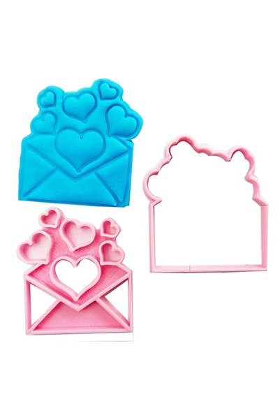 Generic ohm Wedding Valentine Love Letter Envelope Fondant Cookie Cutter- 2 pcs