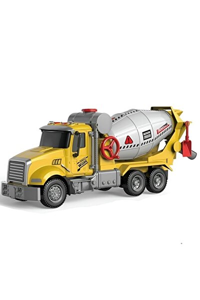 MalPlay Masinuta utilitara pentru copii, model betoniera cu lumini si sunete, cuva rotativa, dimensiune 33.5