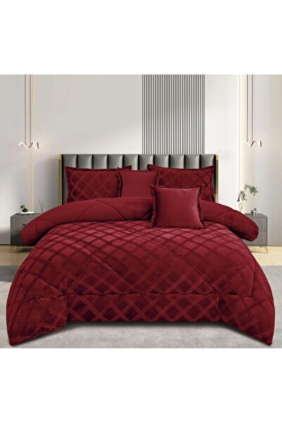 Roshen Nefrons 4-piece winter bedspread set, double-sided, soft velvet filling, warmth for you and luxury for your room, size 210*160