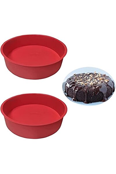 Generic 8 inch Round Cake Pans - Set of 2 Silicone Molds for Baking, Nonstick...