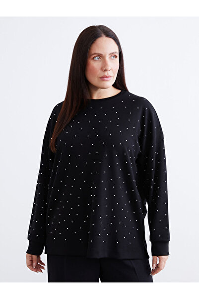 LC Waikiki Блискучі вибори від Shining Store | Жіноча туніка-светр Oversize з камінням