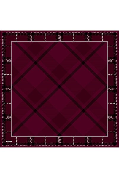 Armine Tivil Saf İpek Eşarp 9418 - 53 Bordo Karışık Desen