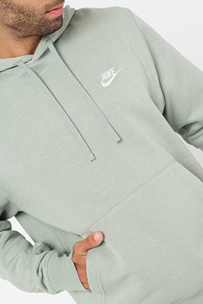 Nike Clup Fleece Pullover Bb Hoodie Şardonlu Erkek Su Yeşili Sweatshrit