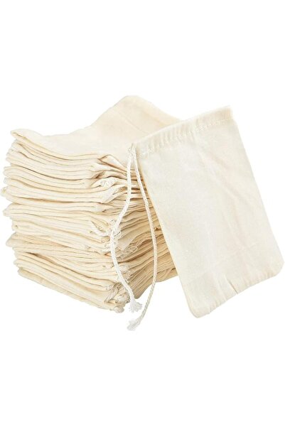 Generic 50Pcs Cotton Muslin Bags, Eco-friendly Drawstring Bags for Reusable S...