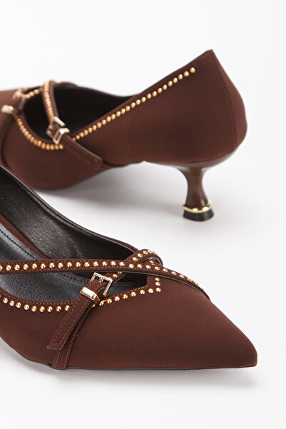 Satenora Isolde Brown Short Heel Stiletto