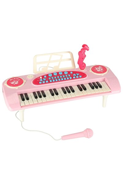 OEM Orga electronica pentru copii, cu 31 de clape, stativ, microfon inclus, dimensiune 48 x 19.5 cm, pin