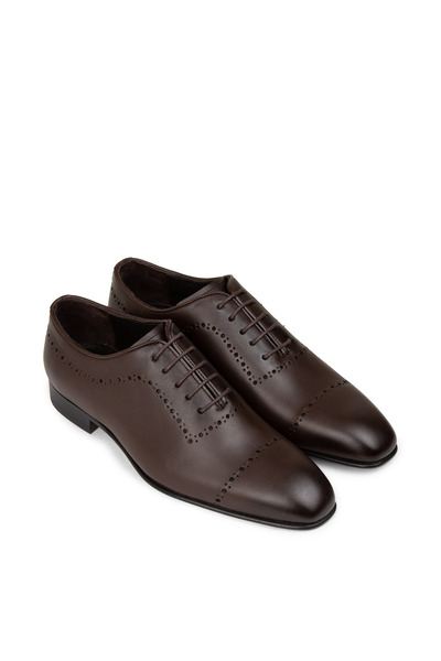 Deery Men's Genuine Leather Brown Leather Shoes
