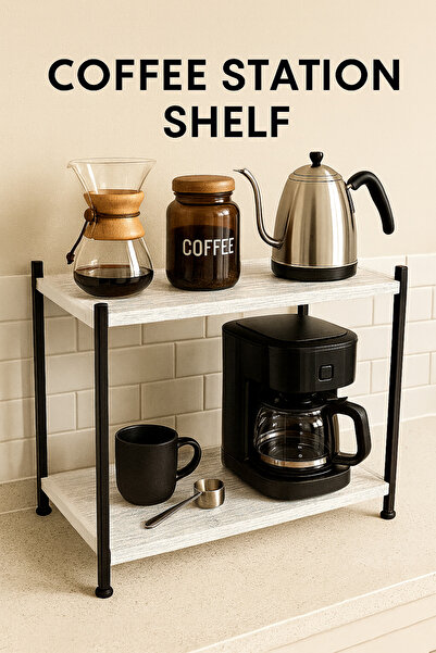 PEKA Tezgah Üstü Raf – Mutluluk Köşesi Kahve Köşesi Ve Baharatlık Modern Organizer