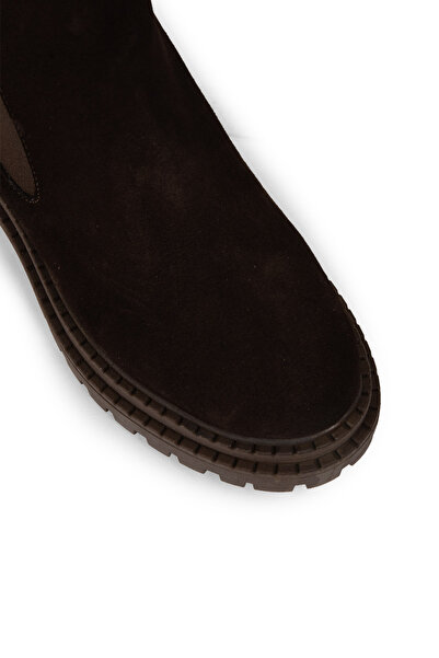 Deery Kadın Hakiki Süet Kahverengi Bot