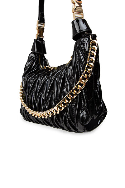 Deery Patent Leather Black Women's Handbag
