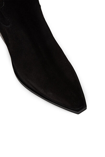 Deery Women's Genuine Suede Black Western Boots