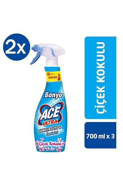ACE Ultra Çamaşır Suyu Köpük Banyo Çiçek Kokulu 700 Ml X 2 Adet