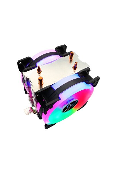 GAMEFORCE مروحة معالج وحدة المعالجة المركزية المتوافقة مع Intel/AMD من Copper 2