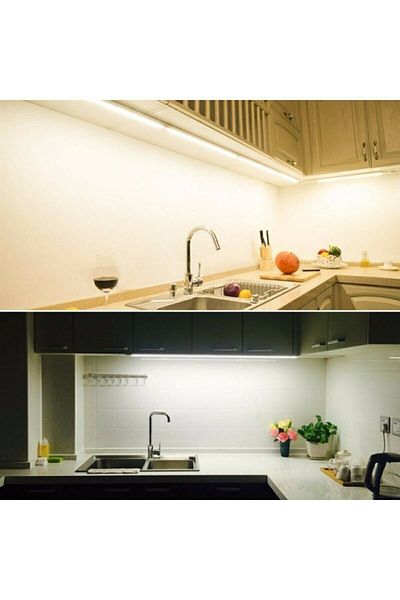 BORA AYDINLATMA T5 10 Watt 60cm LED Tape Luminaire with On/Off Switch White