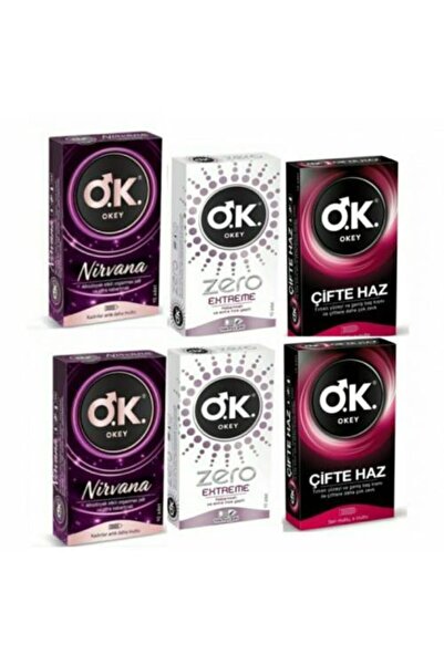 Okey Prezervatif Nirvana 20 Li + Zero Extreme 20 Li + Çifte Haz 20 Li
