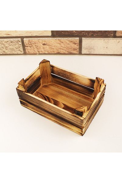 Techno phone Decorative Burning Wooden Safe Box, Bread, Wool, Fruit Basket 21x8x13cm