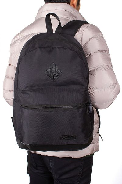 Newish Backpack Ανδρικό σακίδιο πλάτης Μαύρο (σχολείο, αθλητισμός, φορητός υπολογιστής, notebook), (45x35cm)