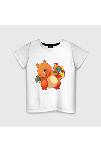 GALASHOP Tatlı Charizard Pokemon Beyaz Çocuk Tshirt Model 222