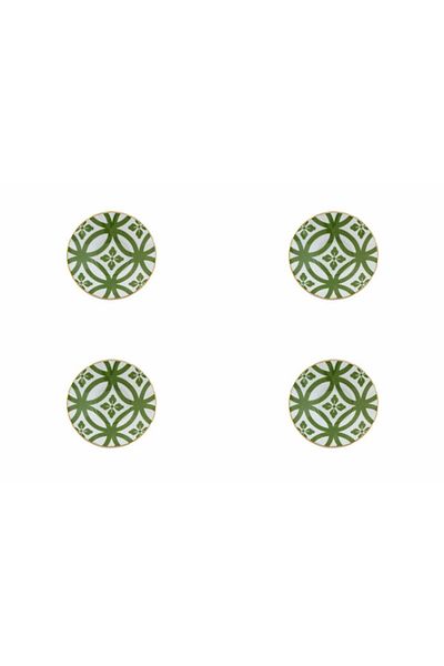 Porland Morocco Green Ergonomic Tea Plate 12cm Set of 4