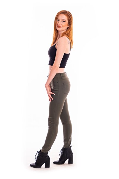 CEYS'S Yeşil Parlak Kumaş Pantolon