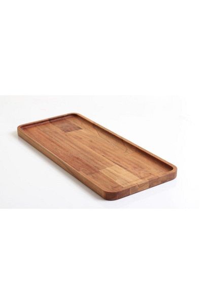TRİWOOD Wooden Large Size Presentation Plate Serving Plate 37cm Length 18cm Width