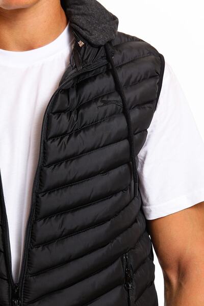 Slazenger Μαύρο ανδρικό γιλέκο - Κομψό και άνετο