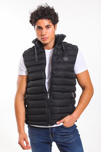 Slazenger Hour Ανδρικό Αθλητικό Γιλέκο Μαύρο St21ye006-500 V2