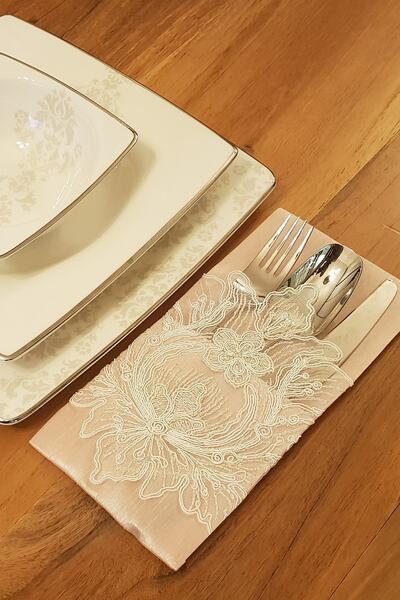 Çeyiz Dantelim حامل ملعقة تقديم تقديم مكون من 6 قطع