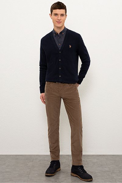 U.S. Polo Assn. Καφέ Ανδρικό Παντελόνι
