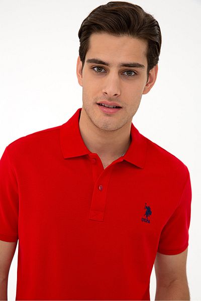 U.S. Polo Assn. Tricou roșu pentru bărbați