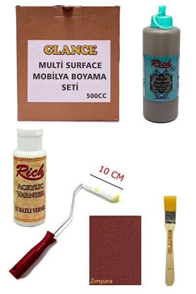 GLANCE Rich Multi Surface Yasemen 500 CC Mobilya Boyama Seti