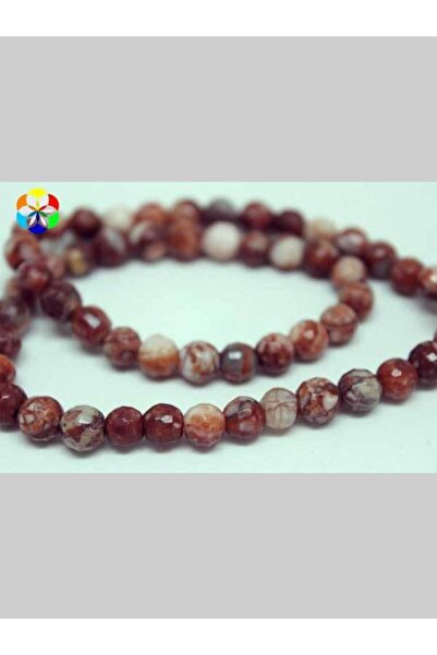 Yasamtohumu 6mm jaspis kamen - fasetirana kroj niz (9882)