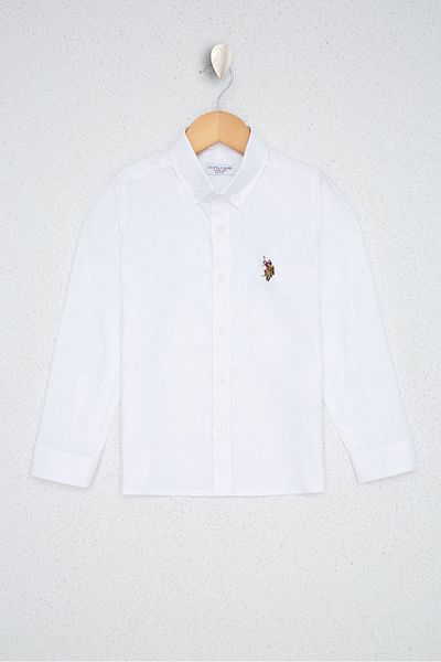 U.S. Polo Assn. Cămașă albă de băiat