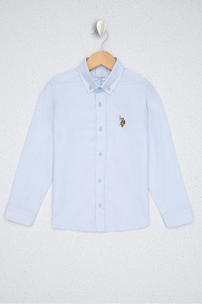 U.S. Polo Assn. Синя момчешка риза