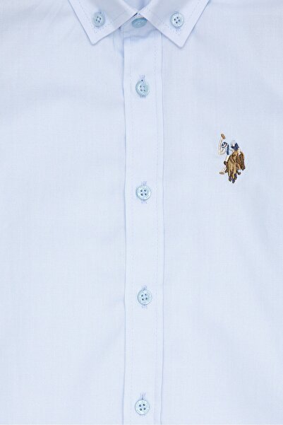 U.S. Polo Assn. Cămașă albastră pentru băiat