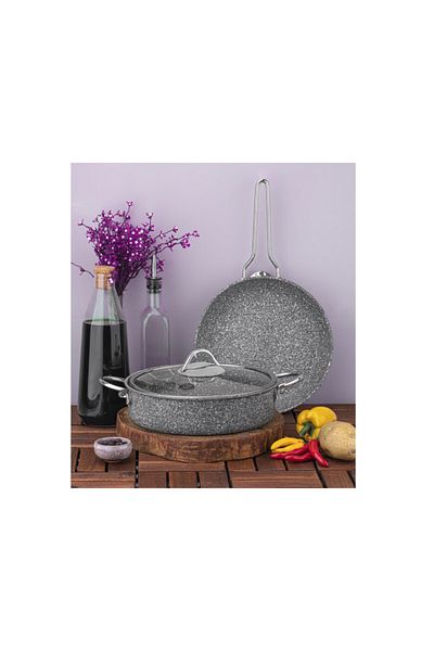 Taç Ultra Classic Granite Pot & Pan Set of 2