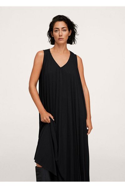 MANGO Woman Flowy Pleated Dress