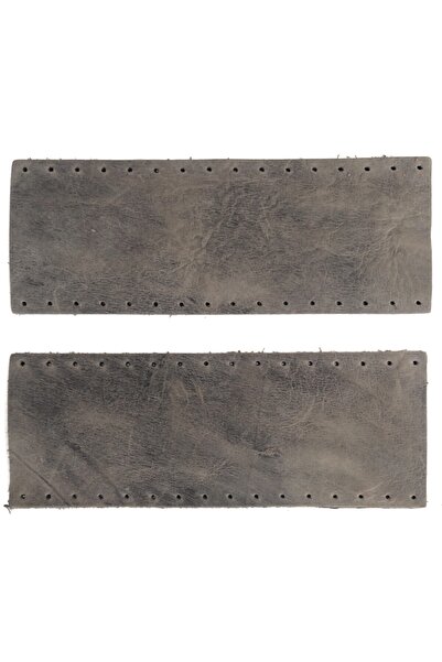 alfa tasarım atölyesi Λαβή τσάντας από γνήσιο δέρμα - Crazy Grey Χρώμα 16 cm ...