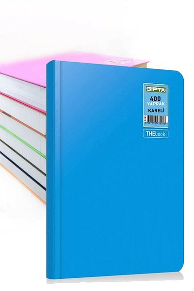 Gıpta Pastel 20x28 400 coli - Caiet albastru cu 4 compartimente cu copertă rigidă (3485)