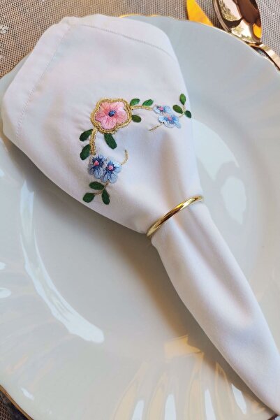 Emtory Home 12 Adet Gold Metal Peçete Halkası