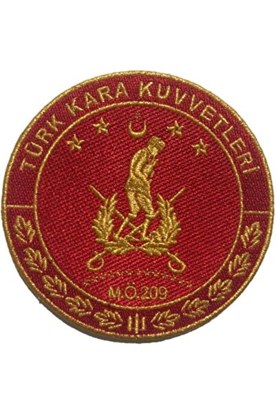 Sim Nakış Türk Kara Kuvvetleri Nakış Işleme Arma Patch Peç 9.5×9.5 Cm