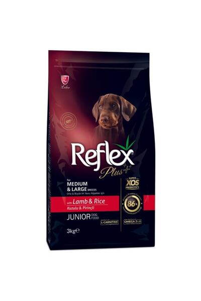 Reflex Plus Kuzulu Orta/büyük Irk Yavru Köpek Maması-3 Kg