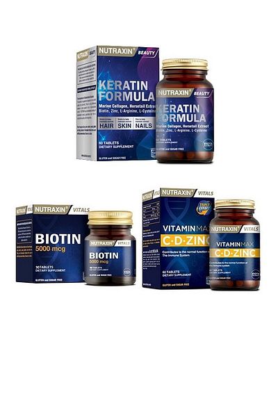Nutraxin Keratin, Biotin and Vitamin Max - For Hair and Nails